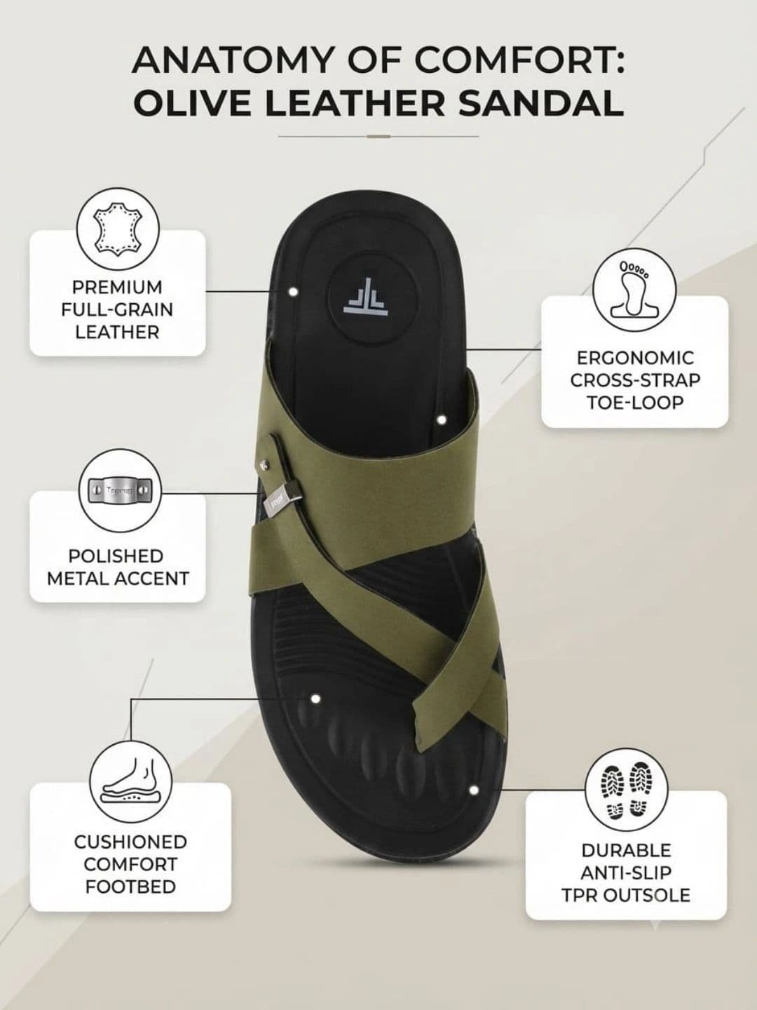 Trump Men PU Comfort Sandals thumbnail 5
