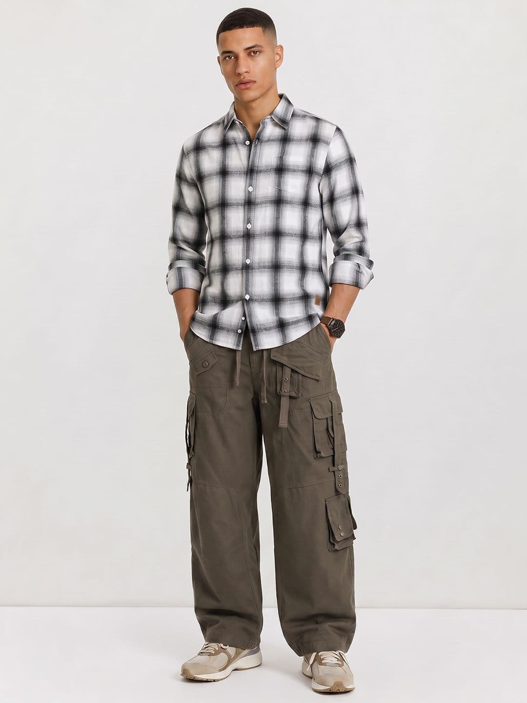 Roadster Life Co.Cotton Slub Checked Shirt thumbnail 7