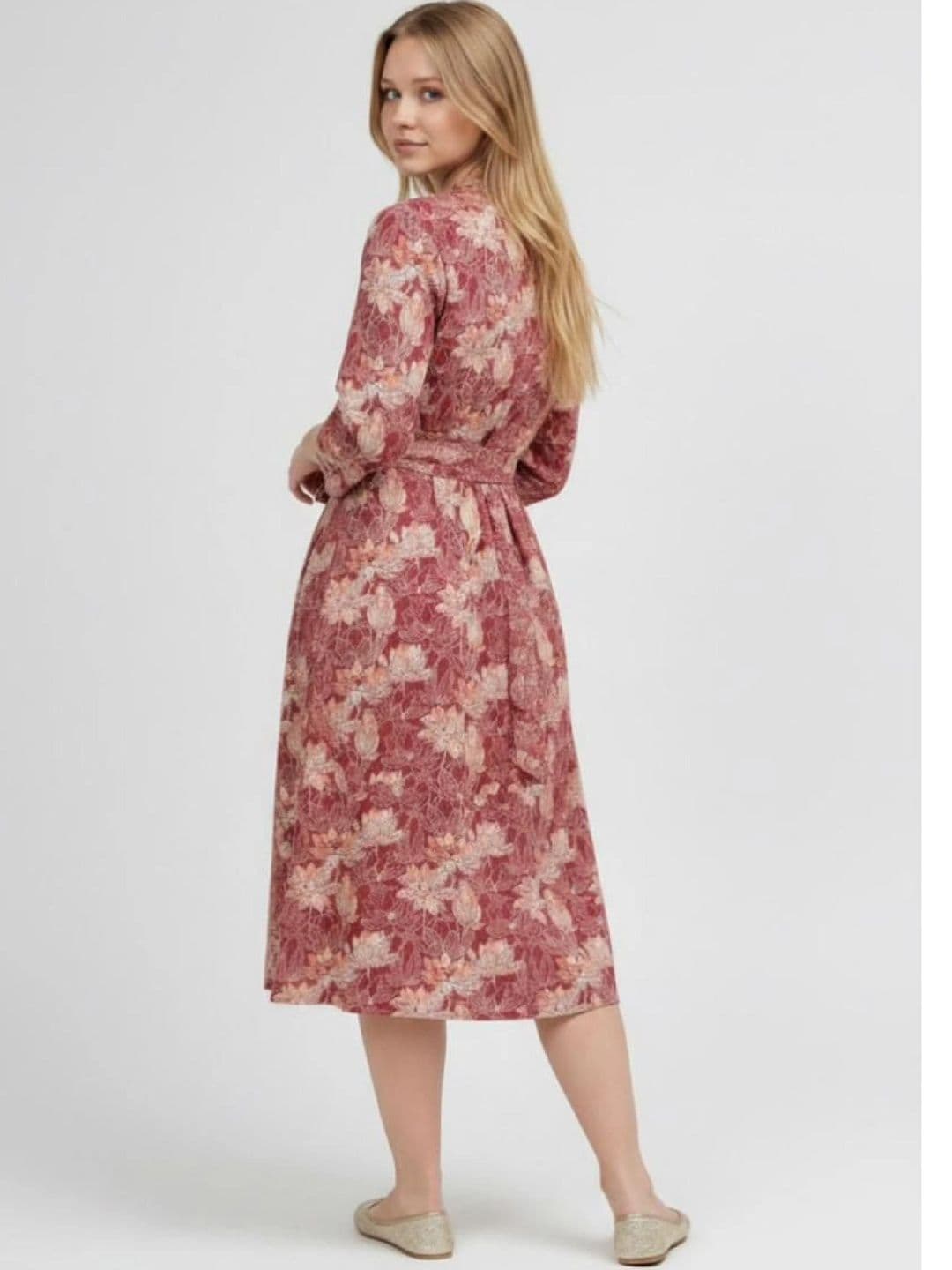 DMP FASHION Women Floral Printed Floral Khadi Handloom Kurta thumbnail 4