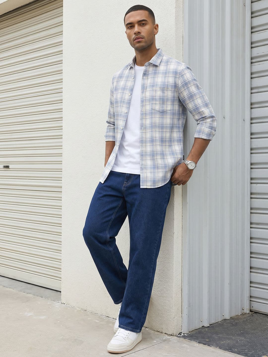 Roadster Life Co.Cotton Linen Checked Shirt thumbnail 5