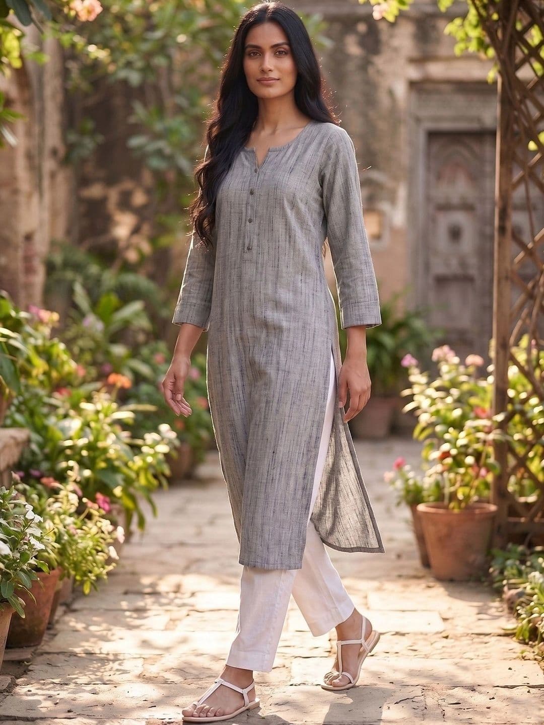 KALINI Women Handloom Kurta thumbnail 5