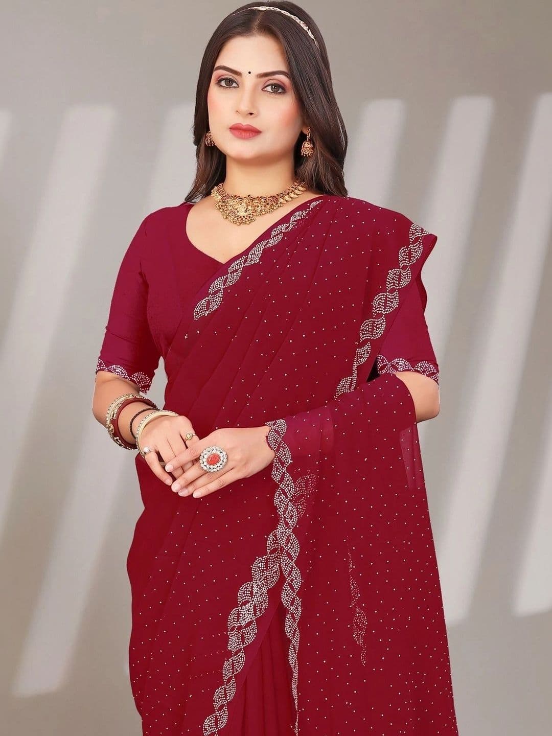 Textile Mantra Poly Chiffon Saree thumbnail 2