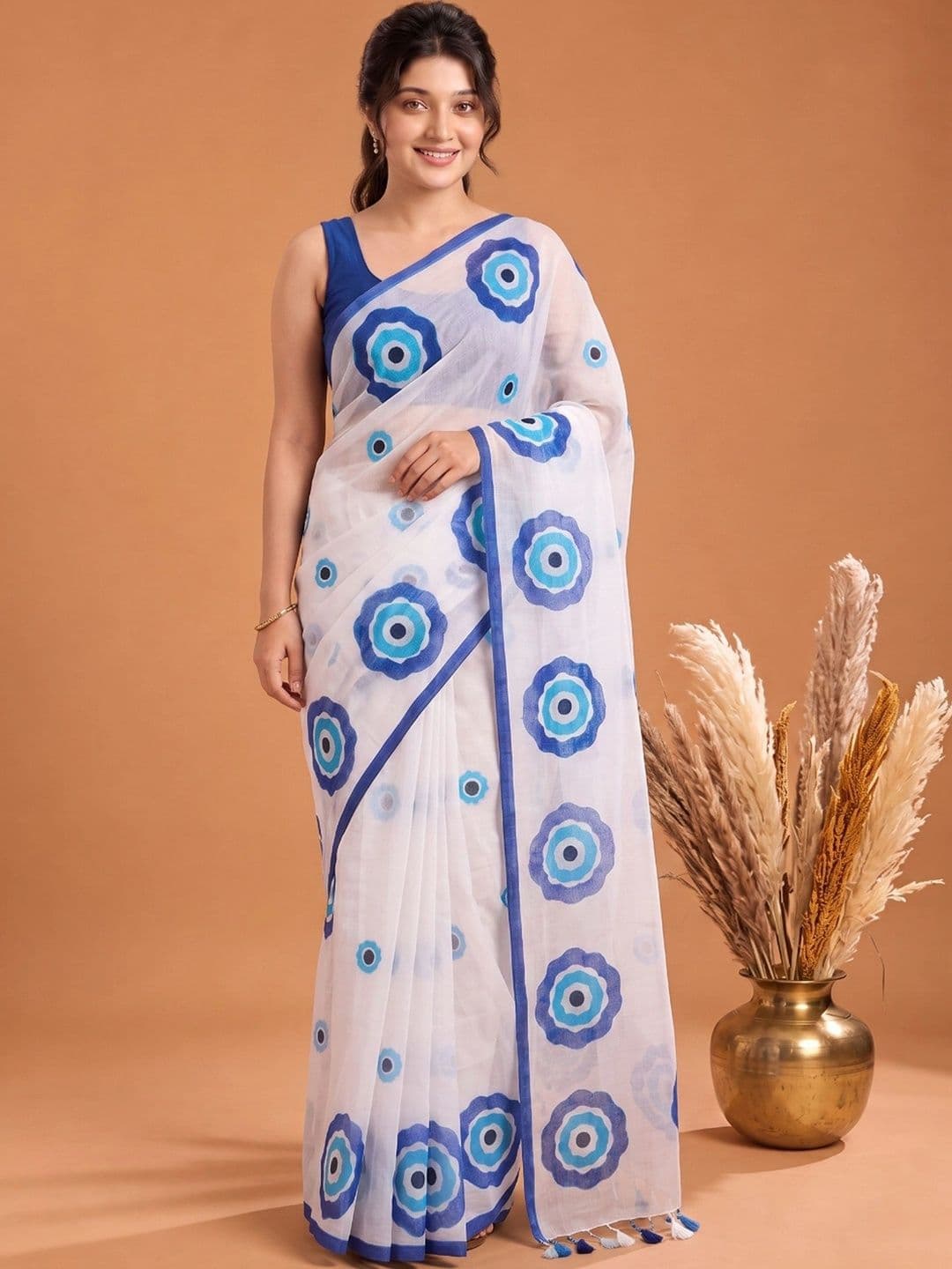 Mitera Tie and Dye Pure Cotton Saree - view 1