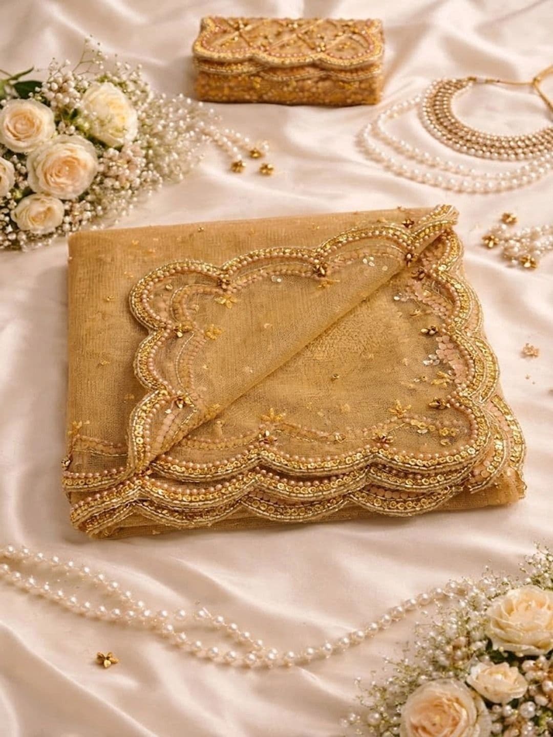 SAHINA DUPATTA Dupatta with Beads and Stones - view 1