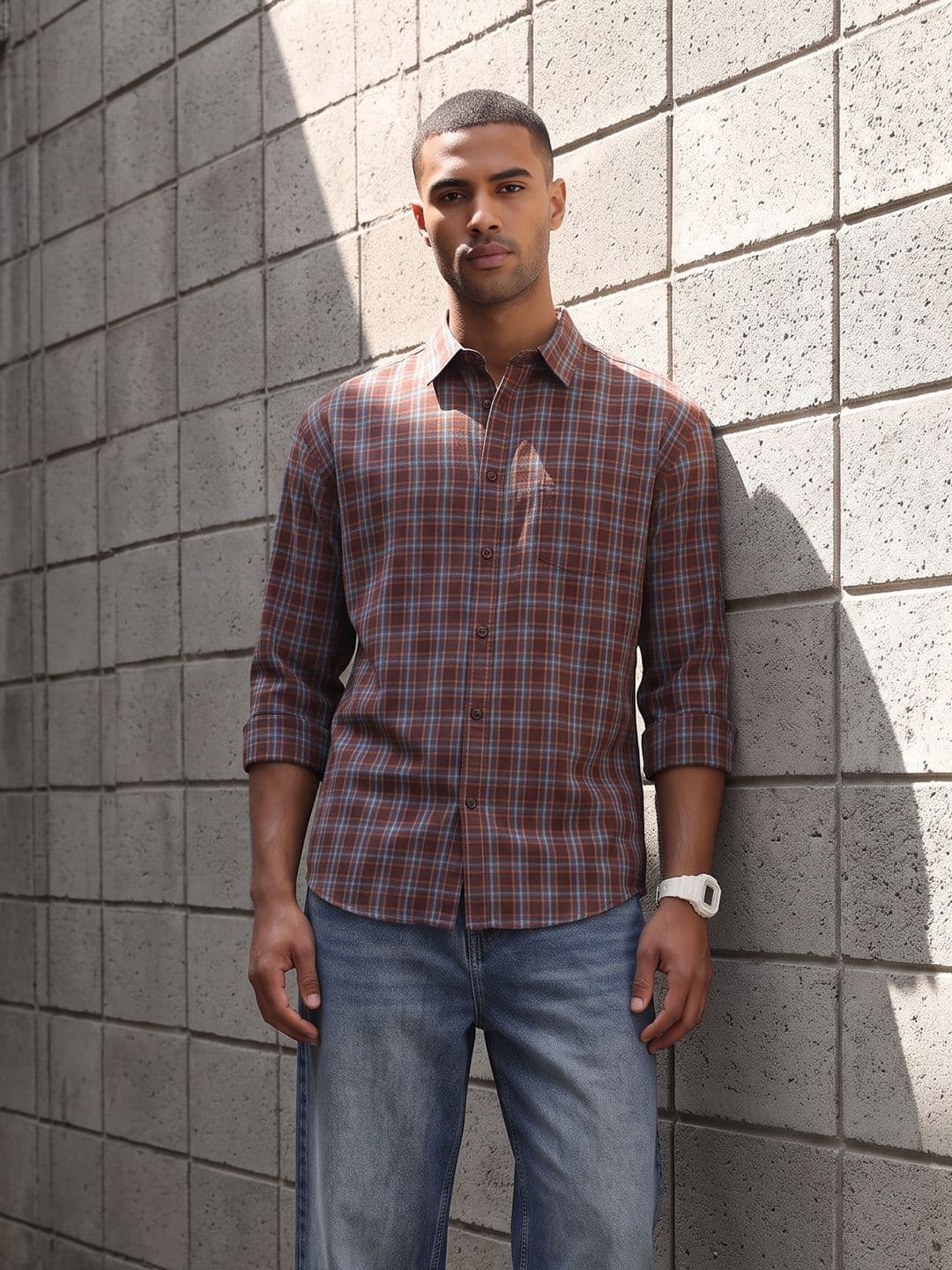 Roadster Life Co. Soft Touch Checked Casual Shirt thumbnail 7