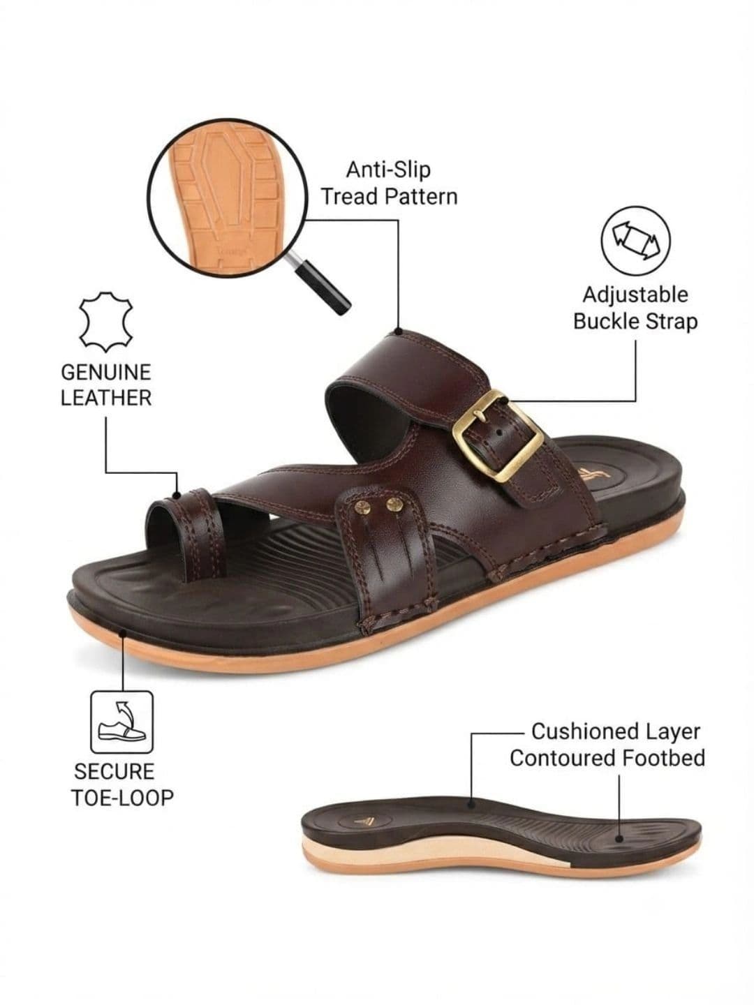 Trump Men PU Comfort Sandals thumbnail 3