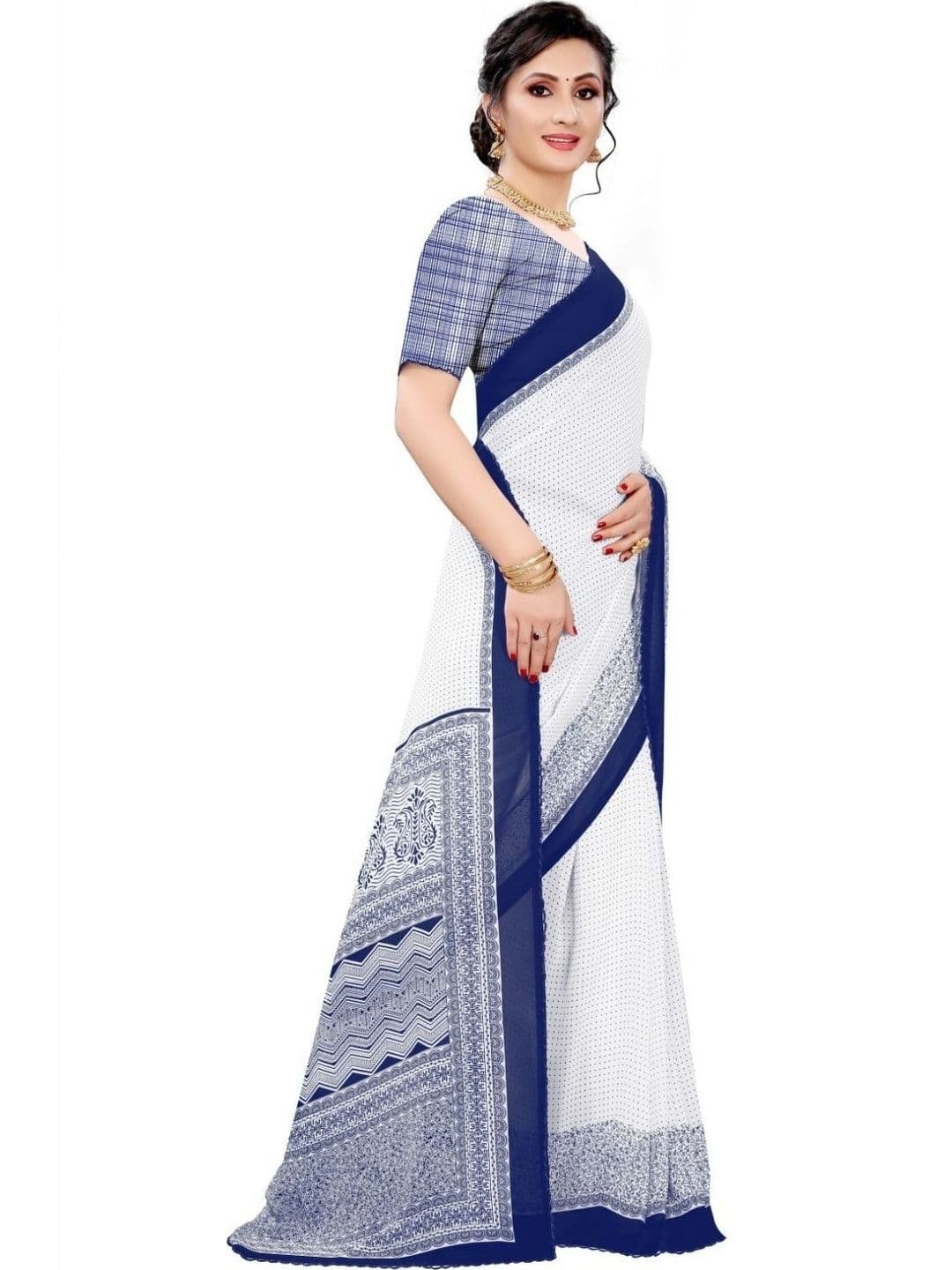 Textile Mantra Poly Georgette Saree thumbnail 5