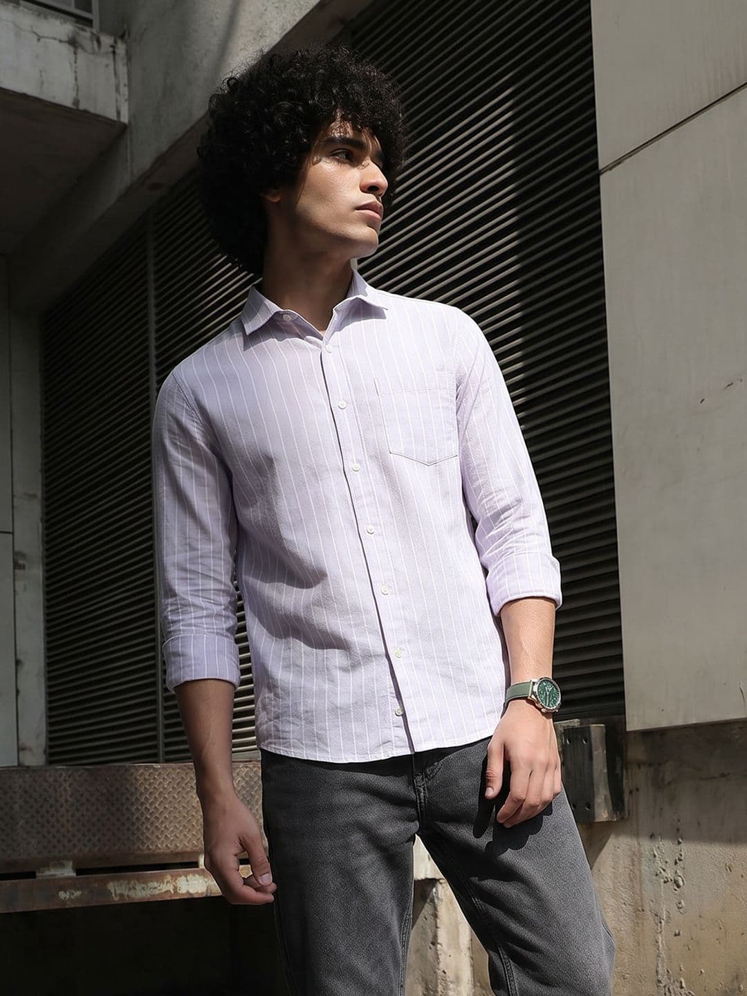 Roadster Life Co.Cotton Linen Striped Shirt thumbnail 4