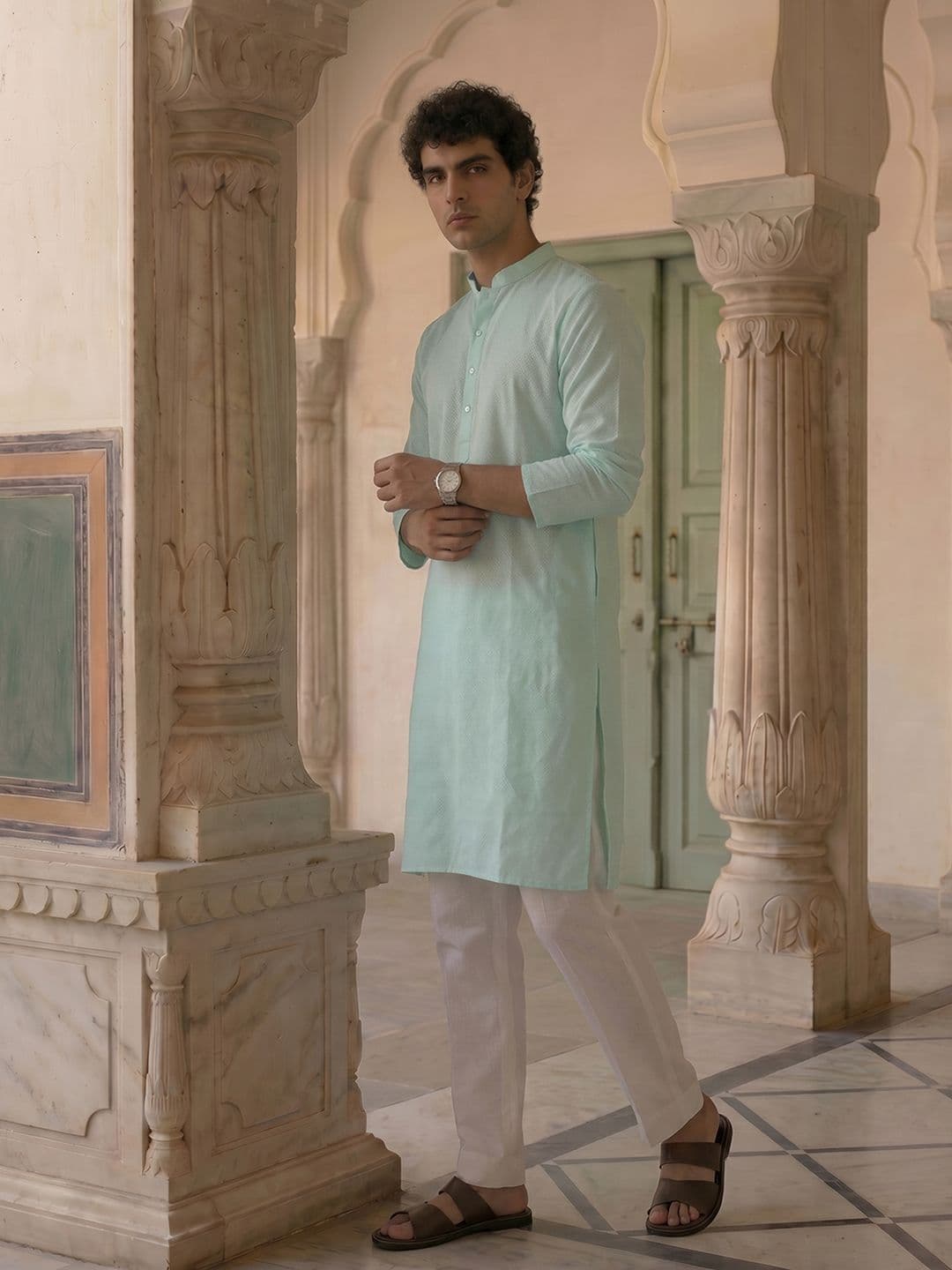 Anouk Self Design Textured Kurta thumbnail 5