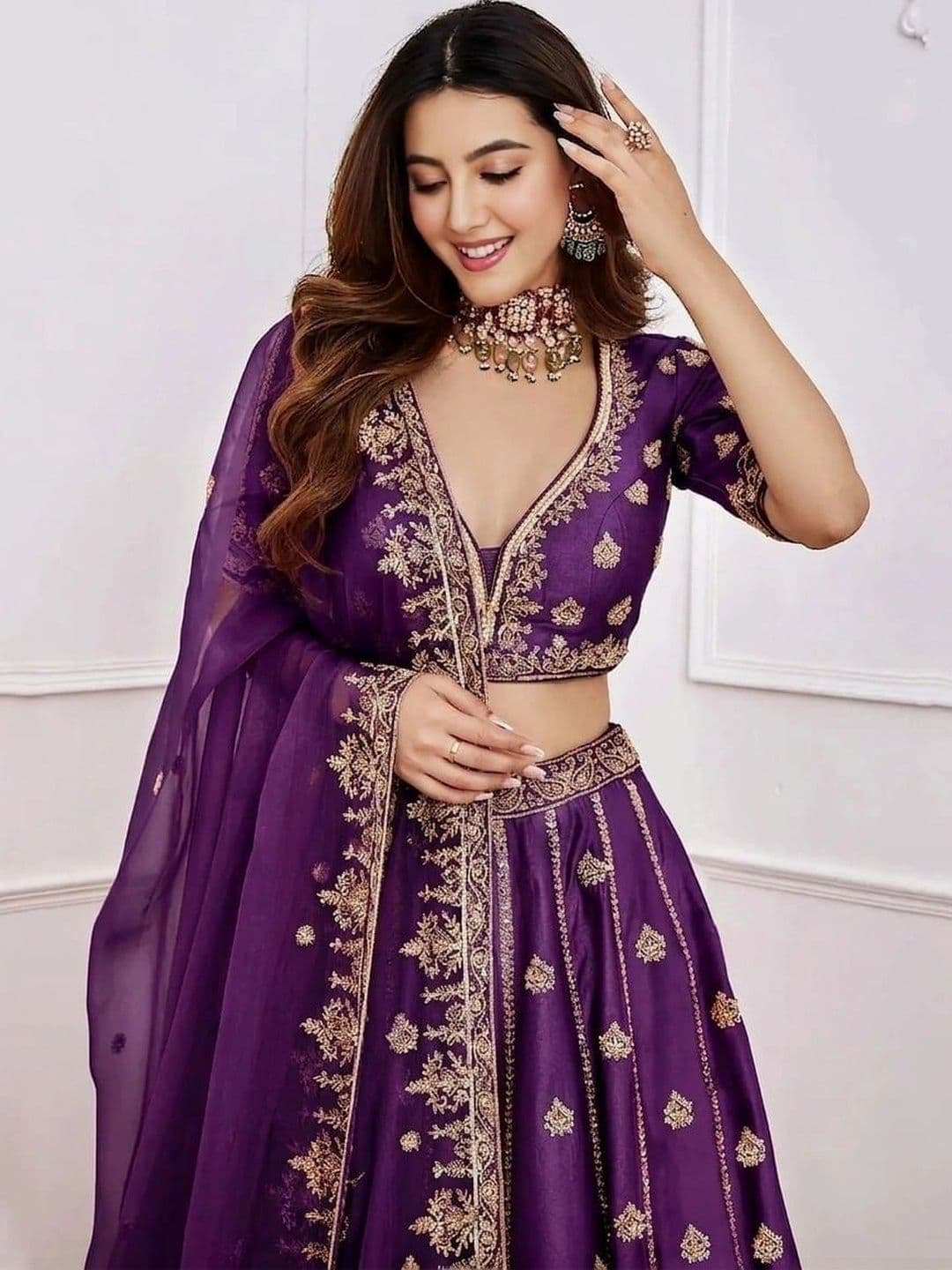 RUNAYA NX Embellished Ready to Wear Lehenga & Unstitched Blouse With Dupatta thumbnail 6