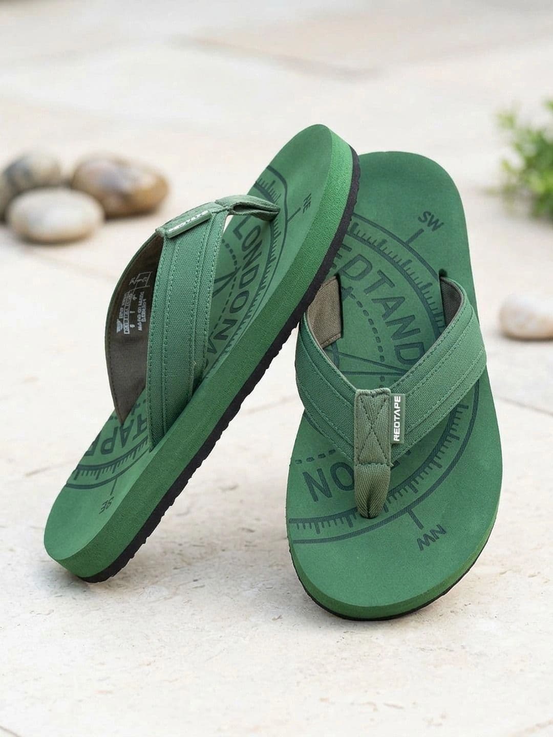 Red Tape Men Printed Thong Flip-Flops thumbnail 3