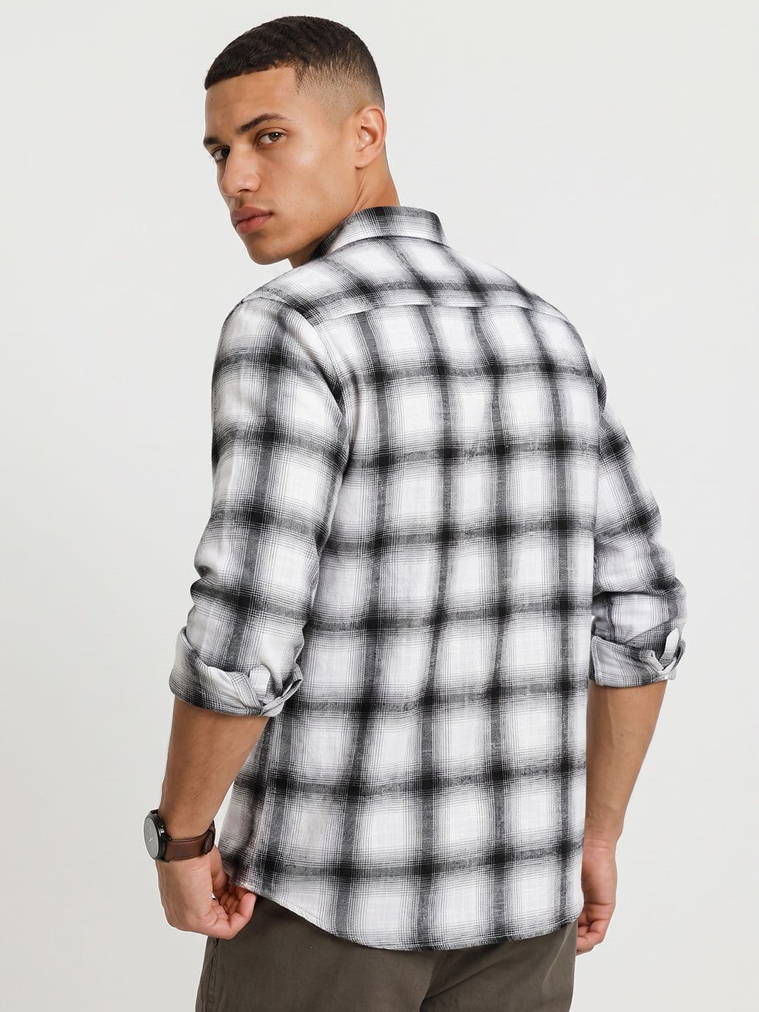 Roadster Life Co.Cotton Slub Checked Shirt thumbnail 2
