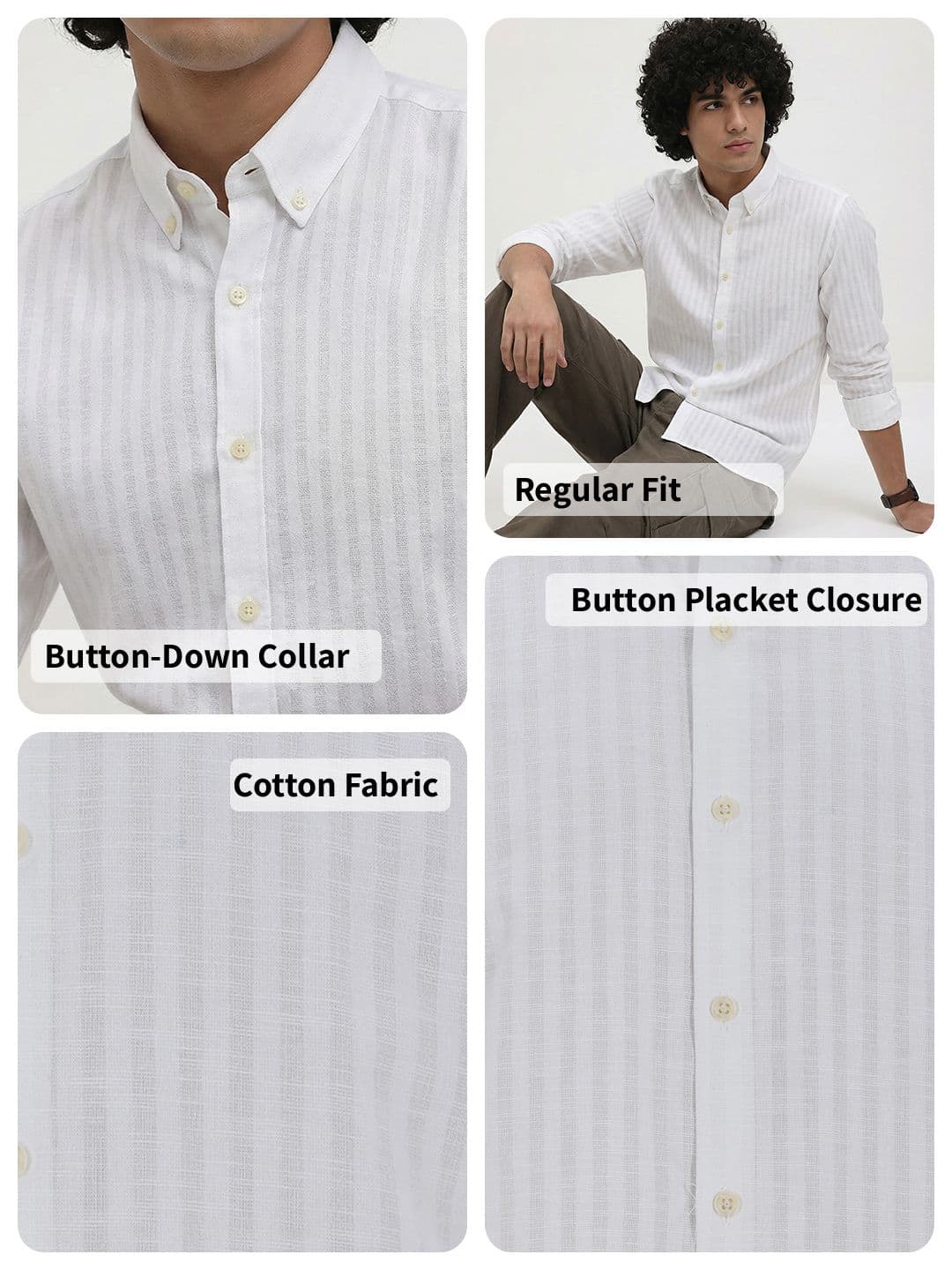 Roadster Life Co.Cotton Slub Striped Shirt thumbnail 7