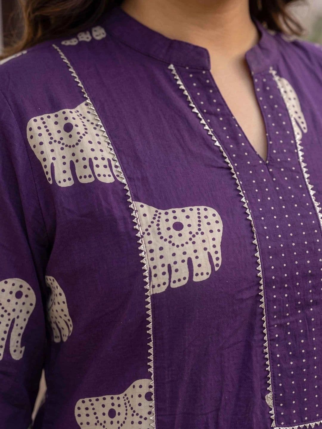 Sztori Women Ethnic Motifs Printed Regular Pure Cotton Kurta with Trousers thumbnail 2