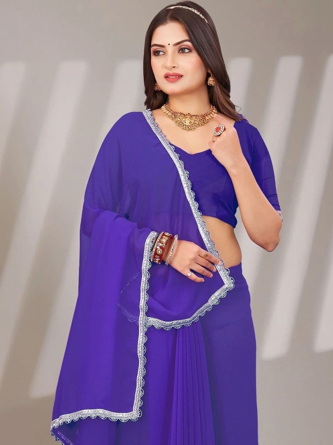 Fashion Mantra Poly Chiffon Saree thumbnail 5