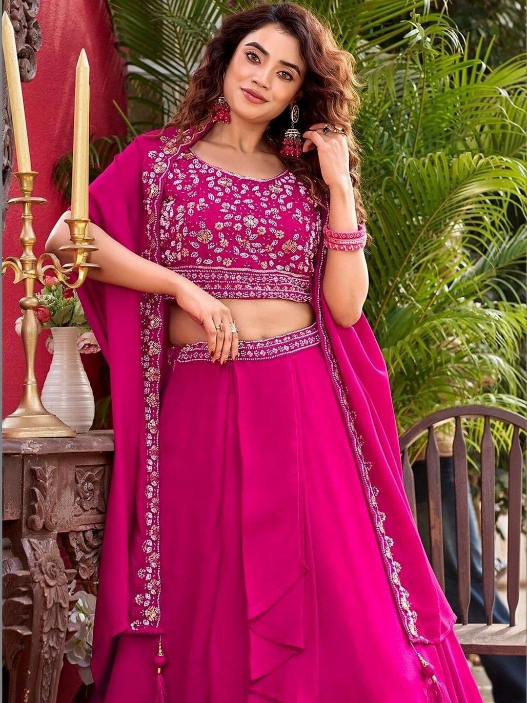 Shree Ram Creation Embellished Sequinned Ready to Wear Lehenga & Blouse With Dupatta thumbnail 2