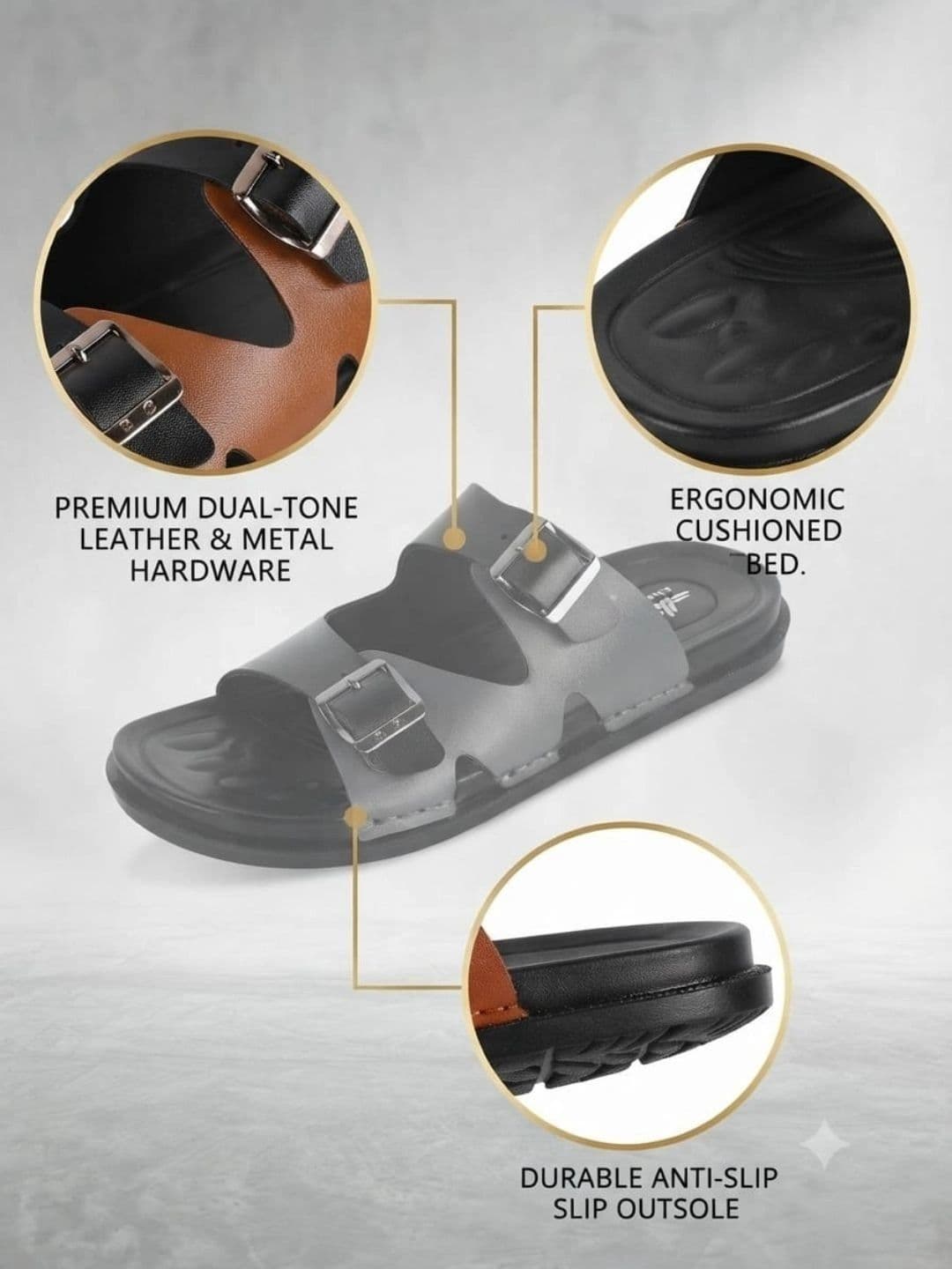 Trump Men PU Comfort Sandals thumbnail 3