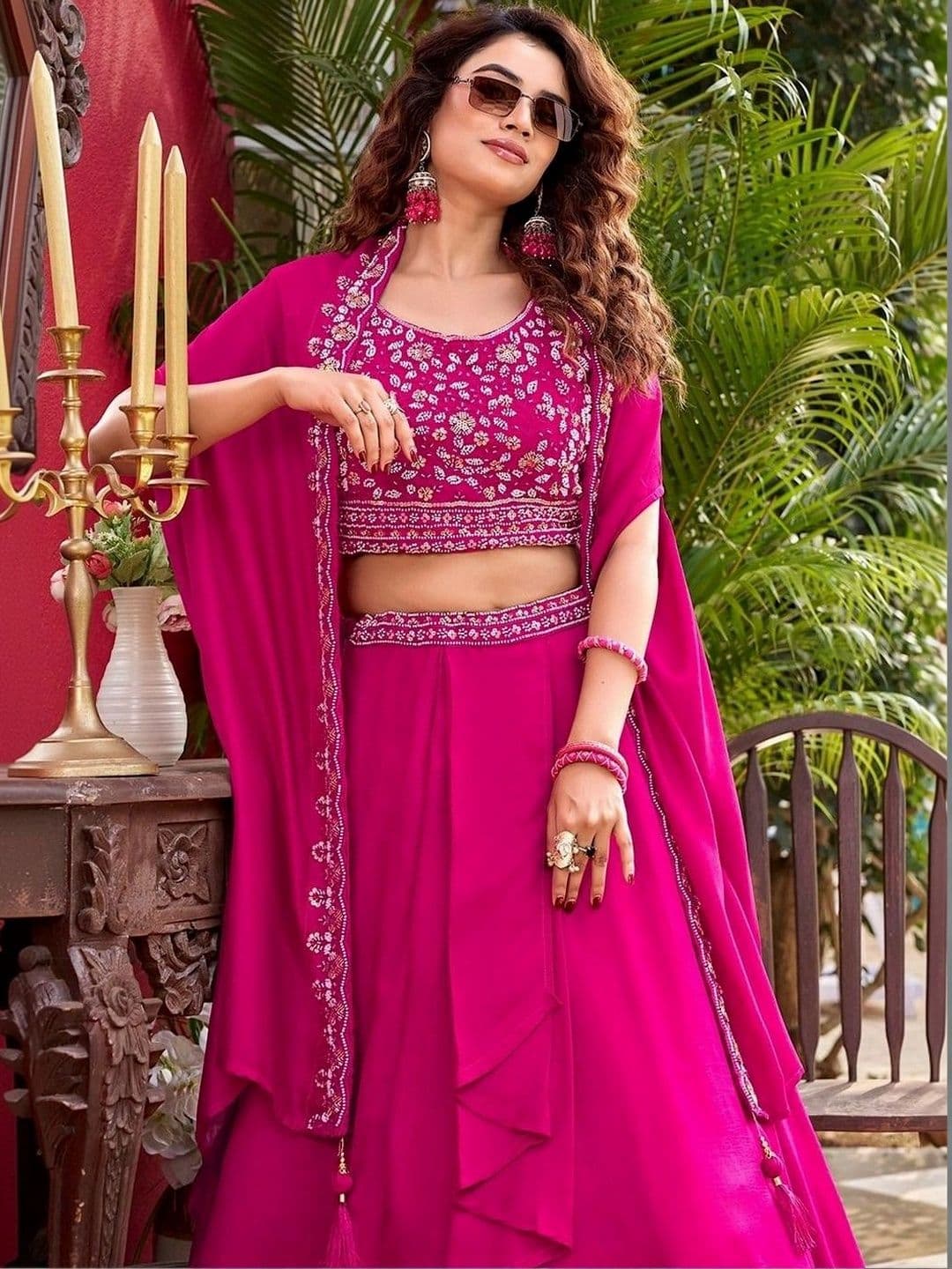 Shree Ram Creation Embellished Sequinned Ready to Wear Lehenga & Blouse With Dupatta thumbnail 4