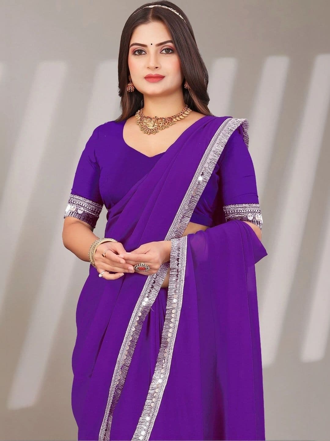 Fashion Mantra Poly Chiffon Saree thumbnail 3