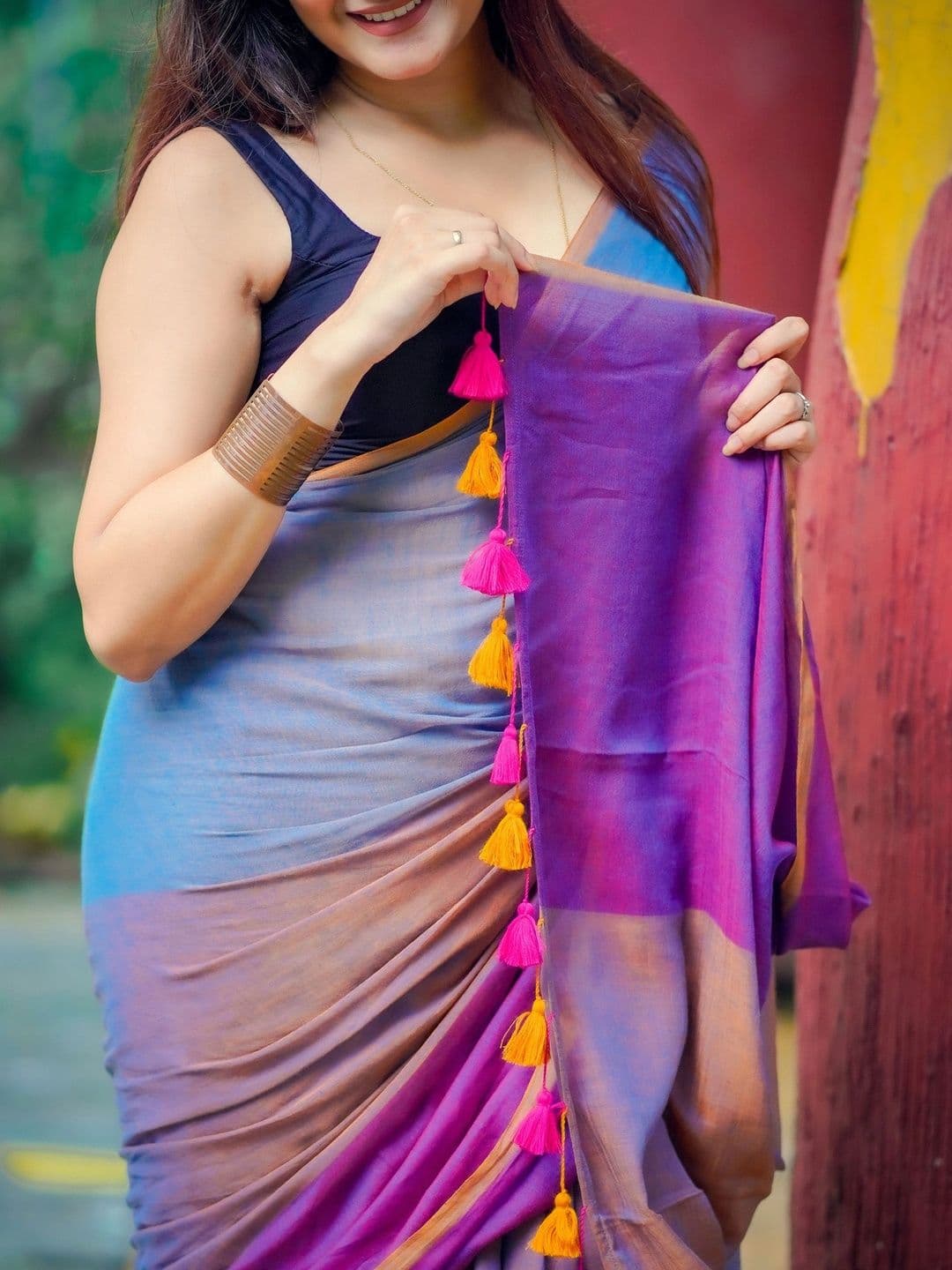 Mitera Ethnic Motifs Pure Cotton Saree thumbnail 4