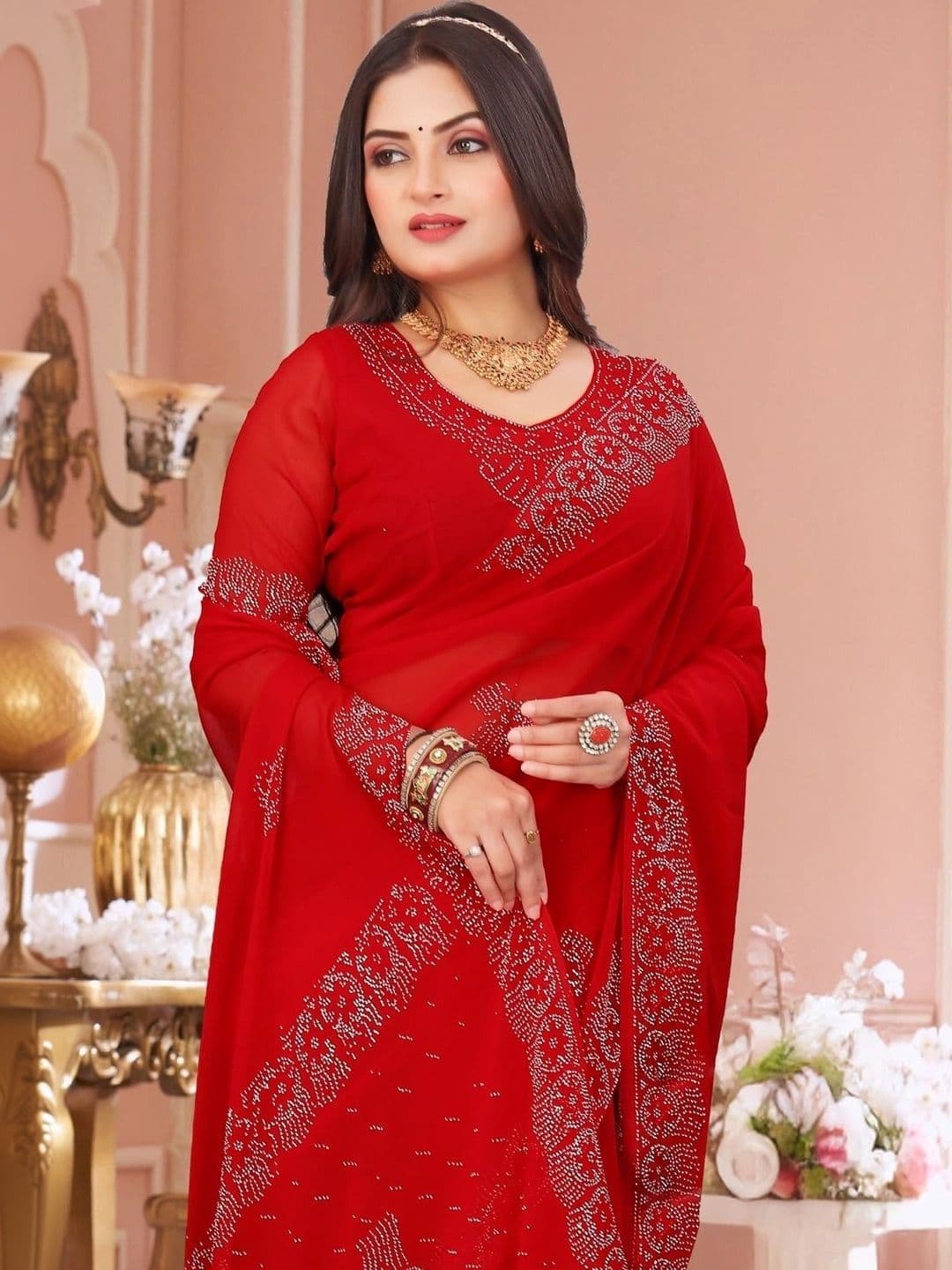 Fashion Mantra Poly Chiffon Saree thumbnail 5