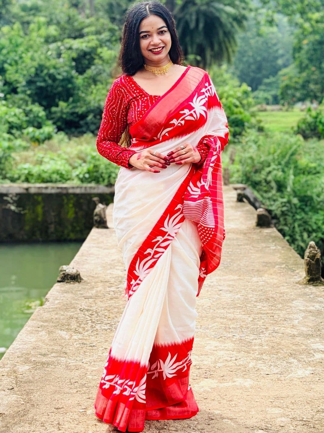 Mitera Kalamkari Pure Cotton Saree thumbnail 4