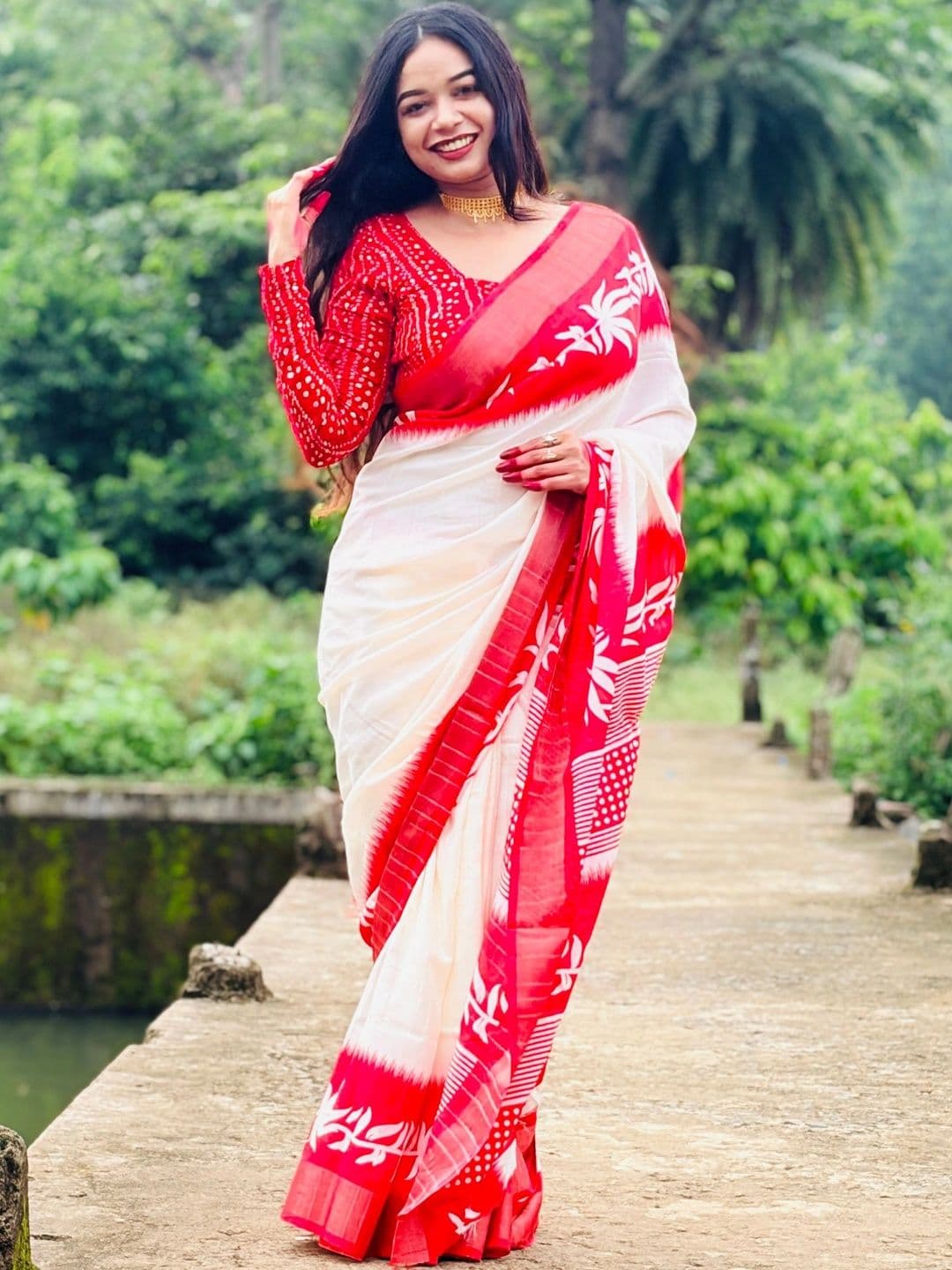 Mitera Kalamkari Pure Cotton Saree thumbnail 3