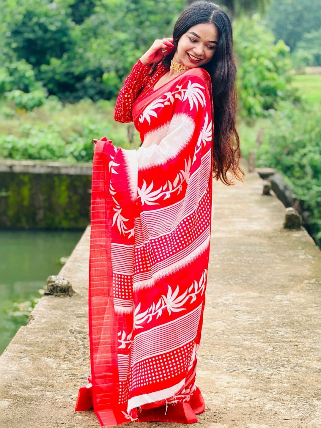 Mitera Kalamkari Pure Cotton Saree thumbnail 7