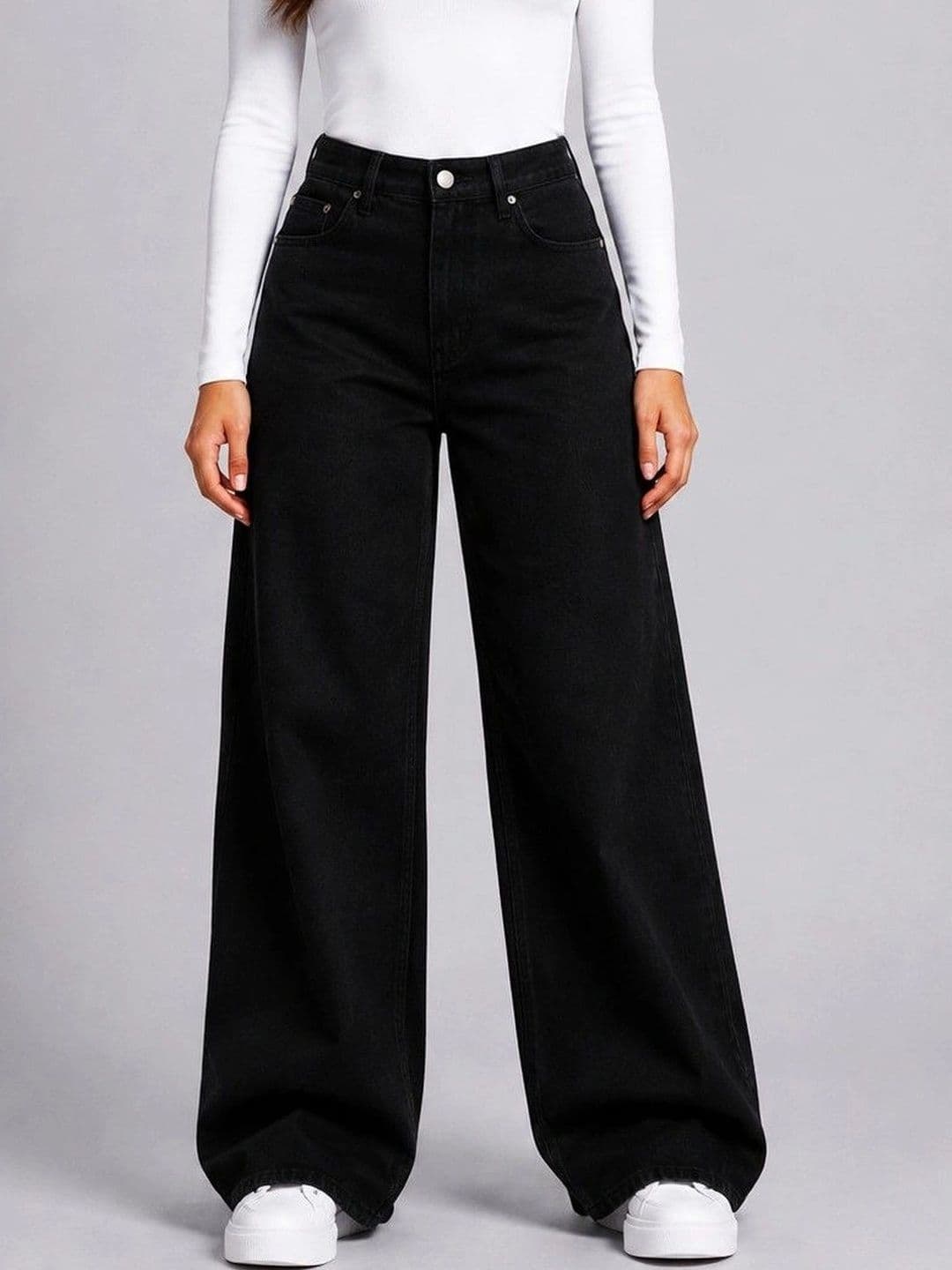 DENIMLOOK Women Flared High-Rise Jeans - view 1