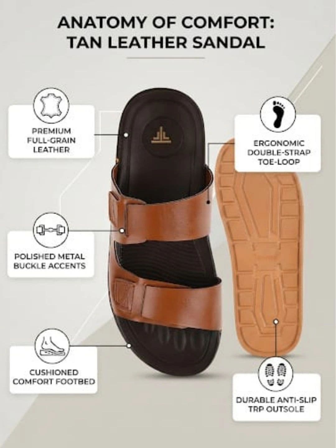 Trump Men PU Comfort Sandals thumbnail 2