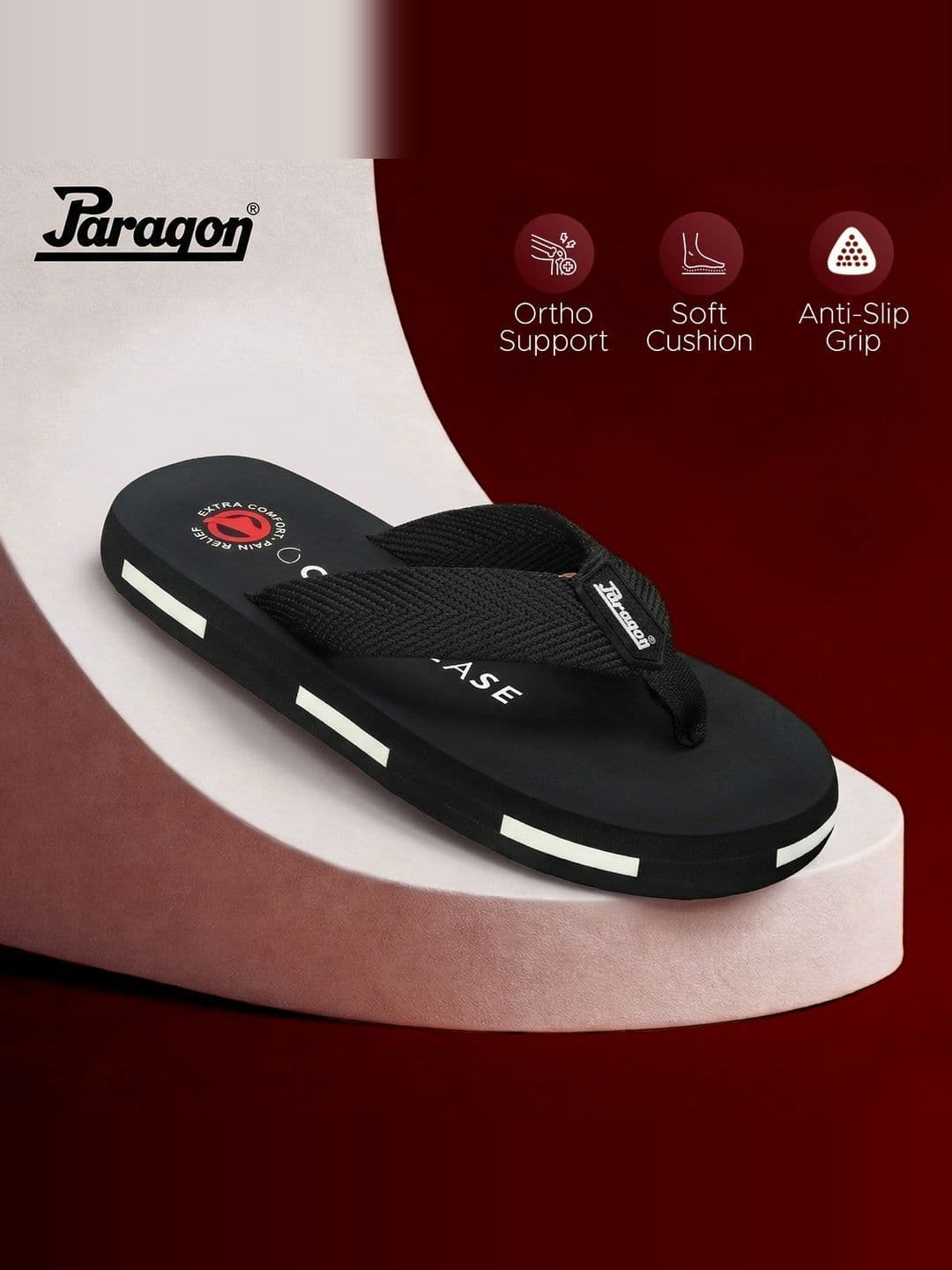 Paragon Men Colourblocked Thong Flip-Flops thumbnail 2