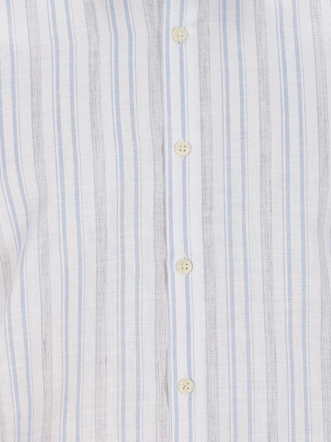 Roadster Life Co.Cotton Linen Striped Shirt thumbnail 2