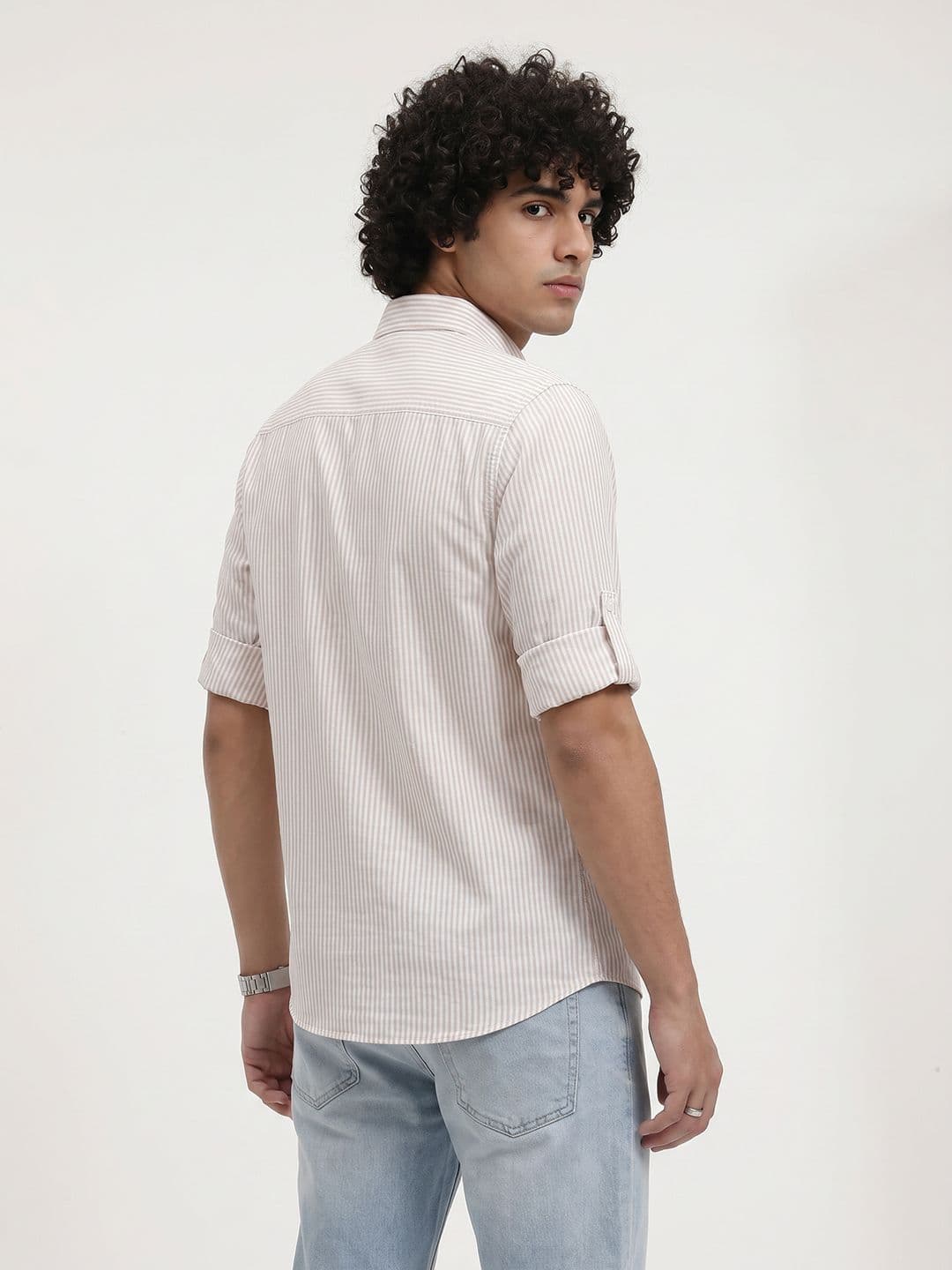Roadster Life Co. Soft Touch Striped Casual Shirt thumbnail 2