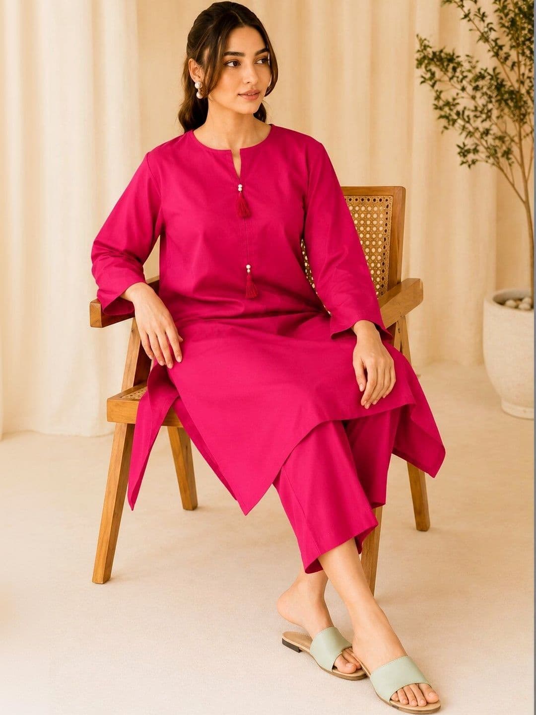 RAJAM Women Regular Kurta with Trousers - view 1