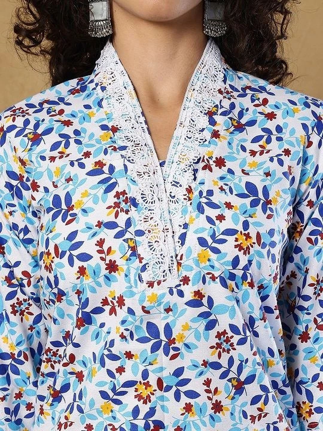 KALINI Women Floral Printed Floral Kurta thumbnail 2