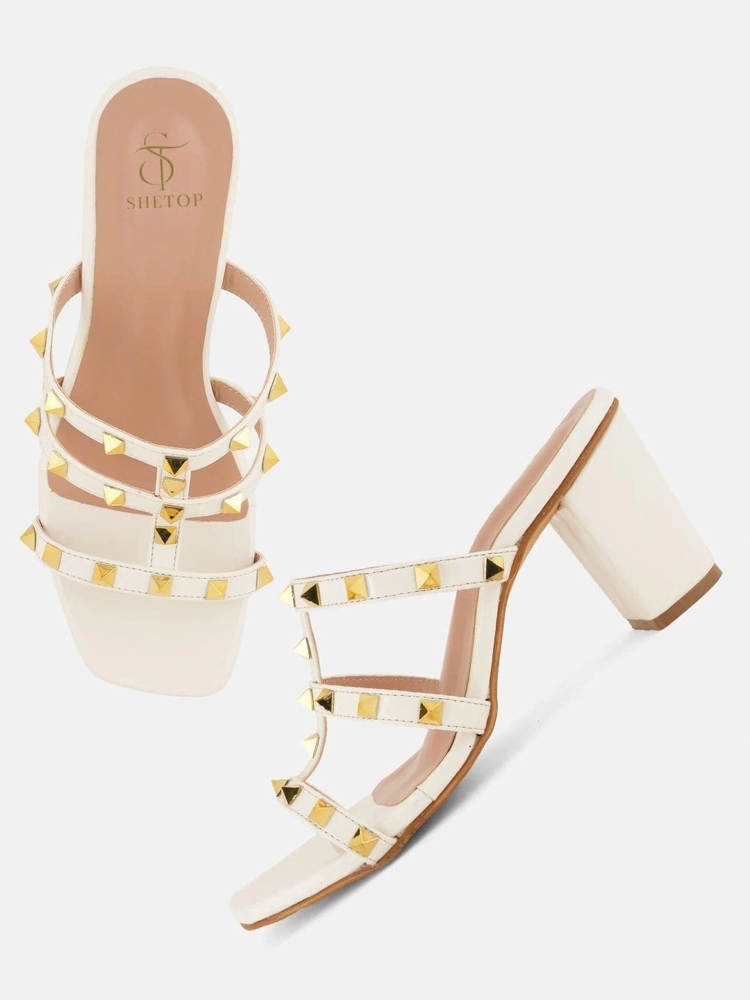 SHETOP Embellished Party Block Sandals thumbnail 2