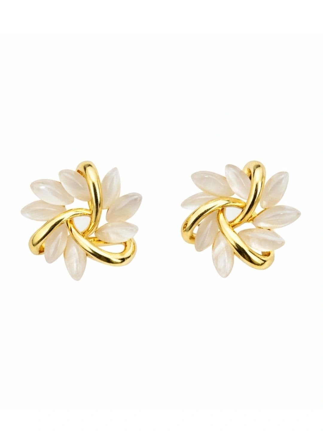 URVAA Floral Studs Anti Tarnish Earrings thumbnail 3