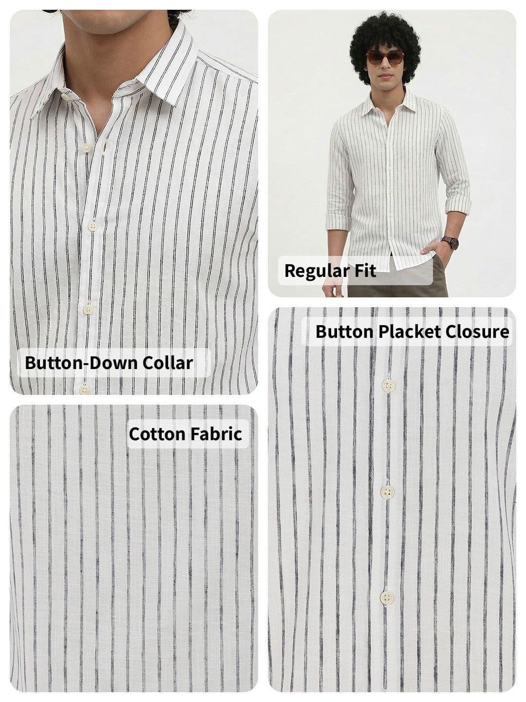 Roadster Life Co.Cotton Linen Striped Shirt thumbnail 4
