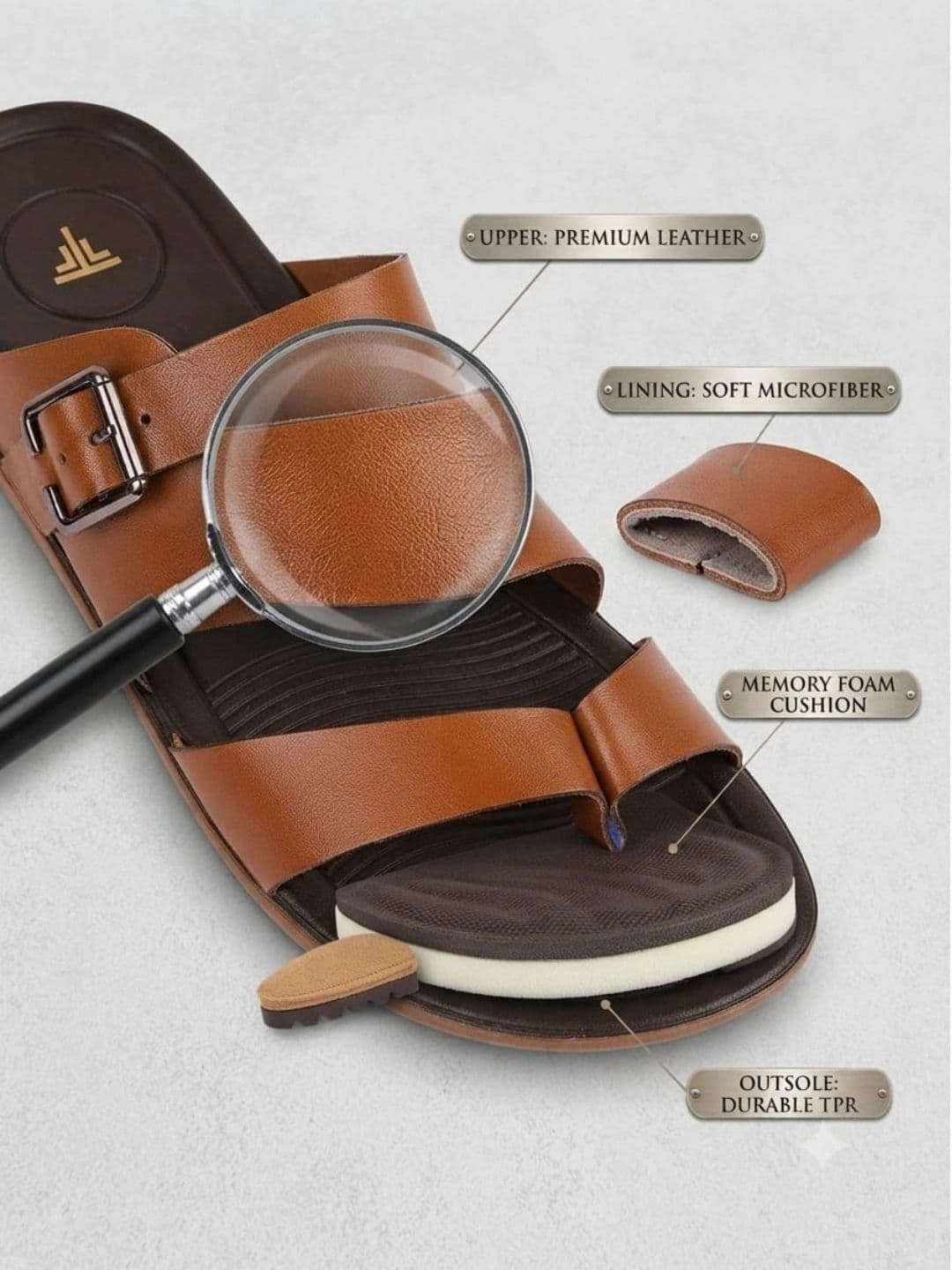 Trump Men PU Comfort Sandals thumbnail 3