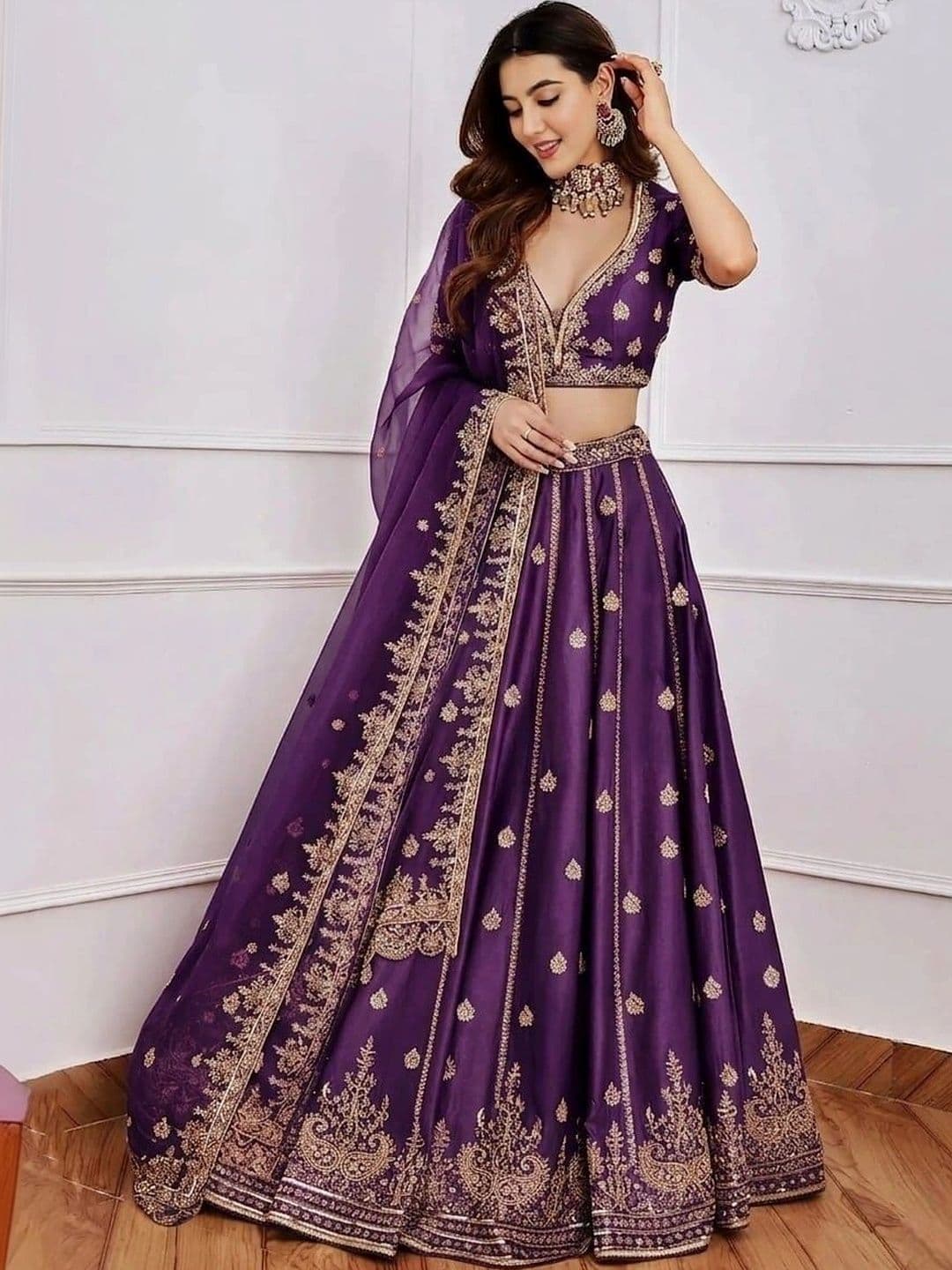 RUNAYA NX Embellished Ready to Wear Lehenga & Unstitched Blouse With Dupatta thumbnail 3