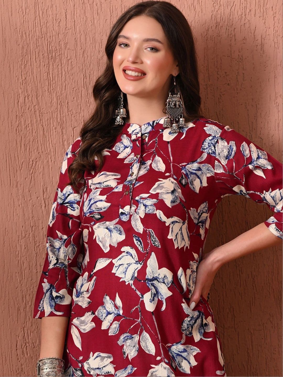 HERE&NOW Women Floral Printed Floral Kurta thumbnail 6