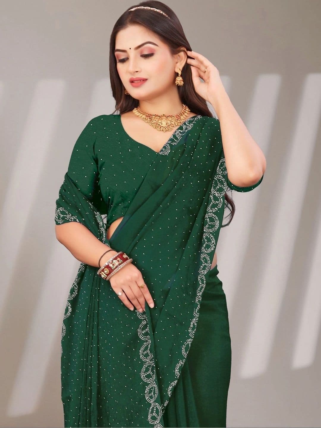 Fashion Mantra Poly Chiffon Saree thumbnail 4
