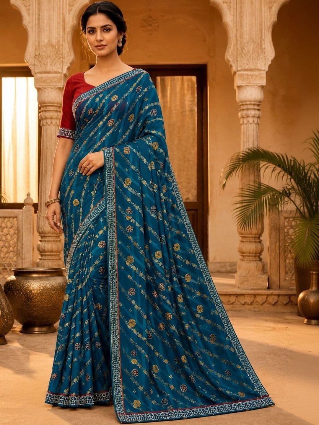 Fashion Mantra Poly Georgette Saree - view 1