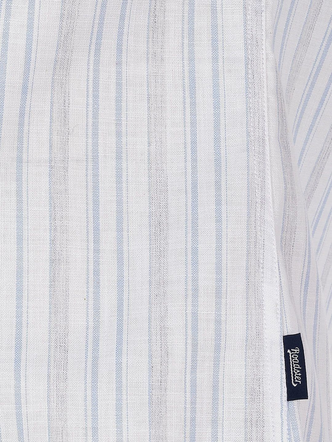 Roadster Life Co.Cotton Linen Striped Shirt thumbnail 5