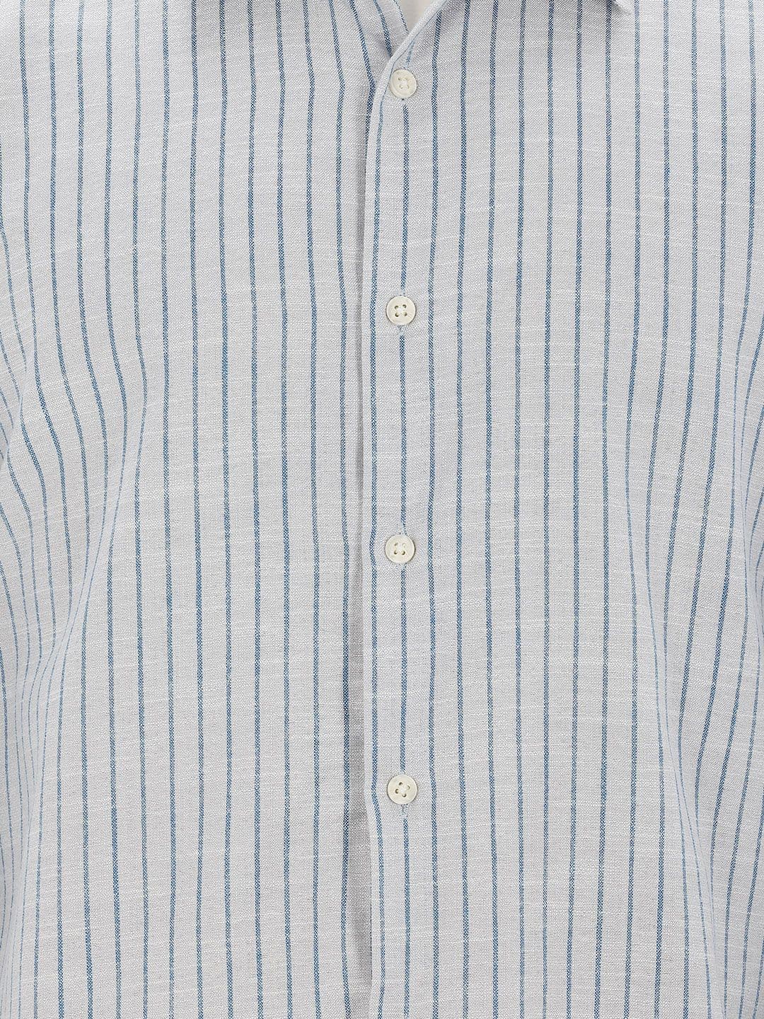 Roadster Life Co.Cotton Linen Striped Shirt thumbnail 2