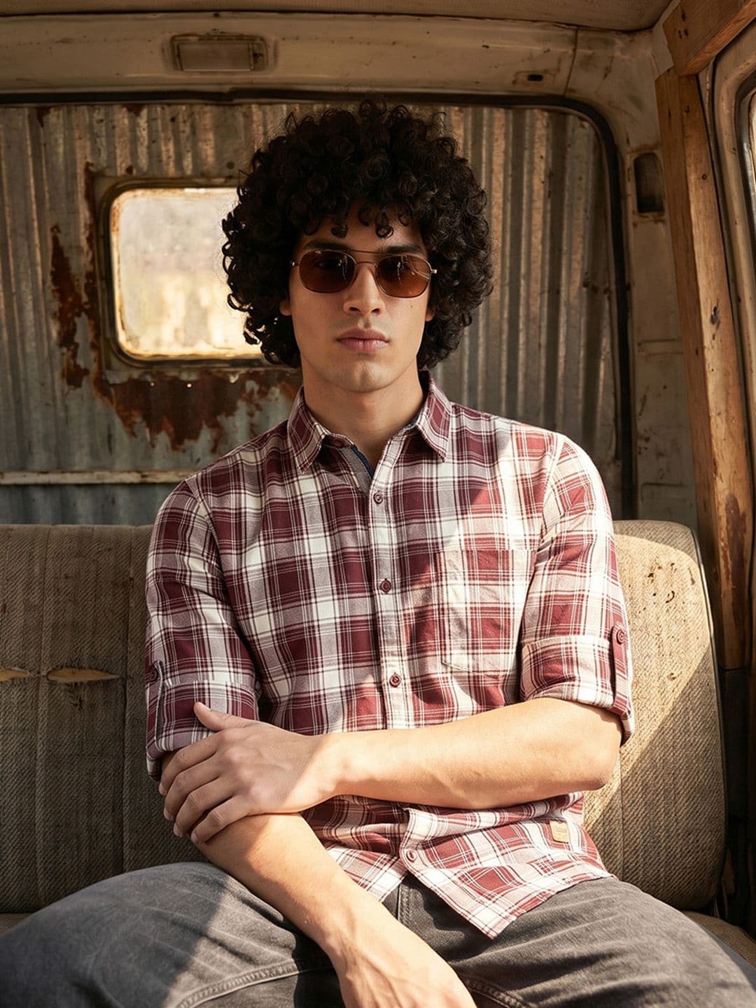 Roadster Life Co. Soft Touch Twill Plaid Casual Shirt thumbnail 2