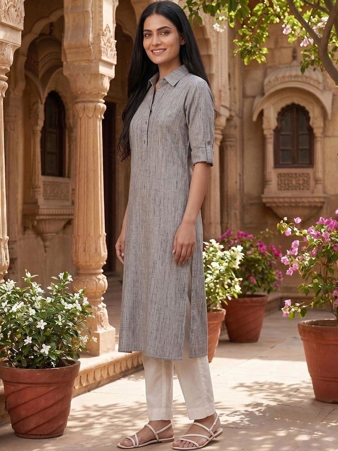 KALINI Women Handloom Kurta thumbnail 6