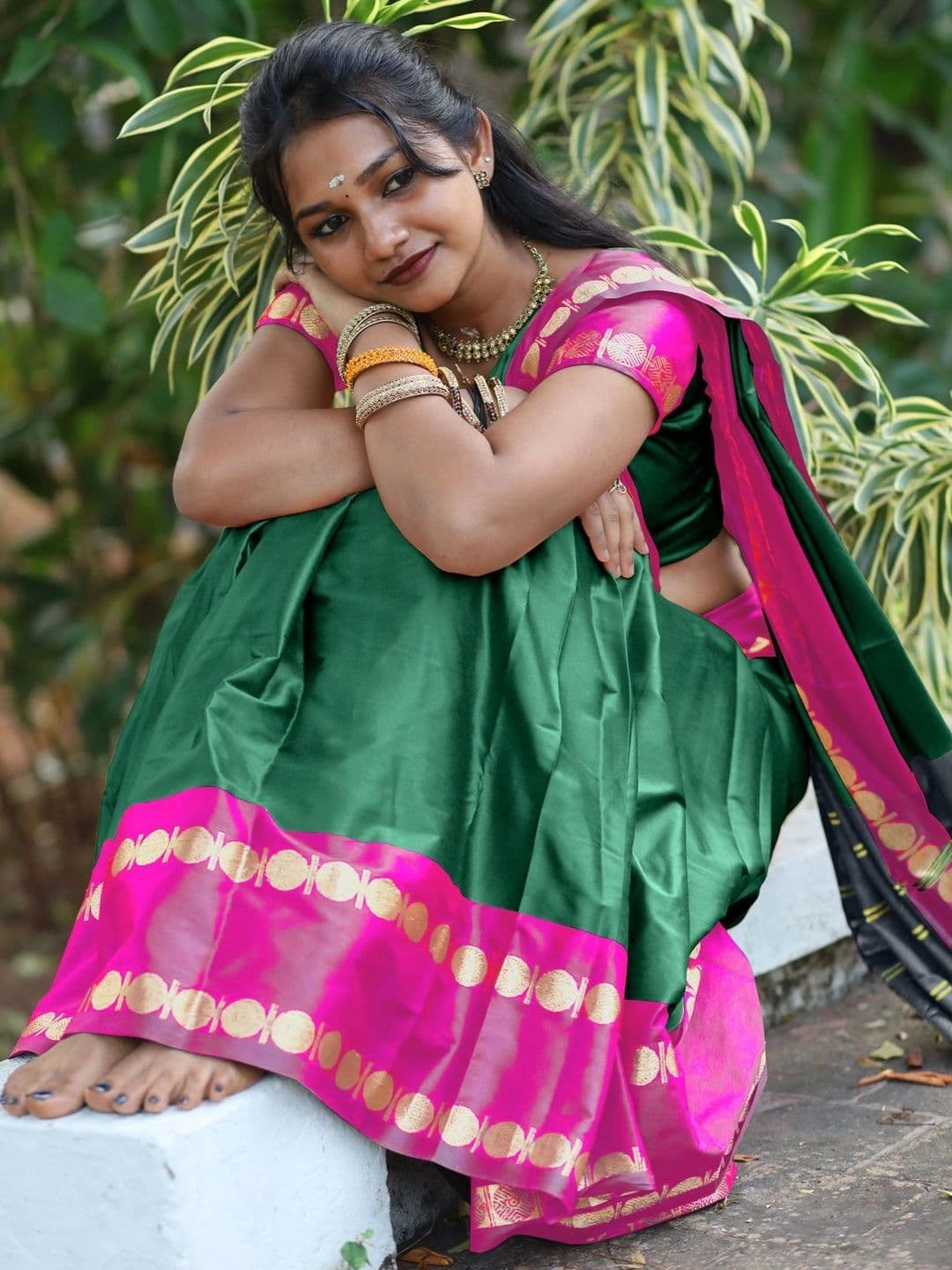 KALINI Woven Design Zari Designer Gadwal Saree thumbnail 3
