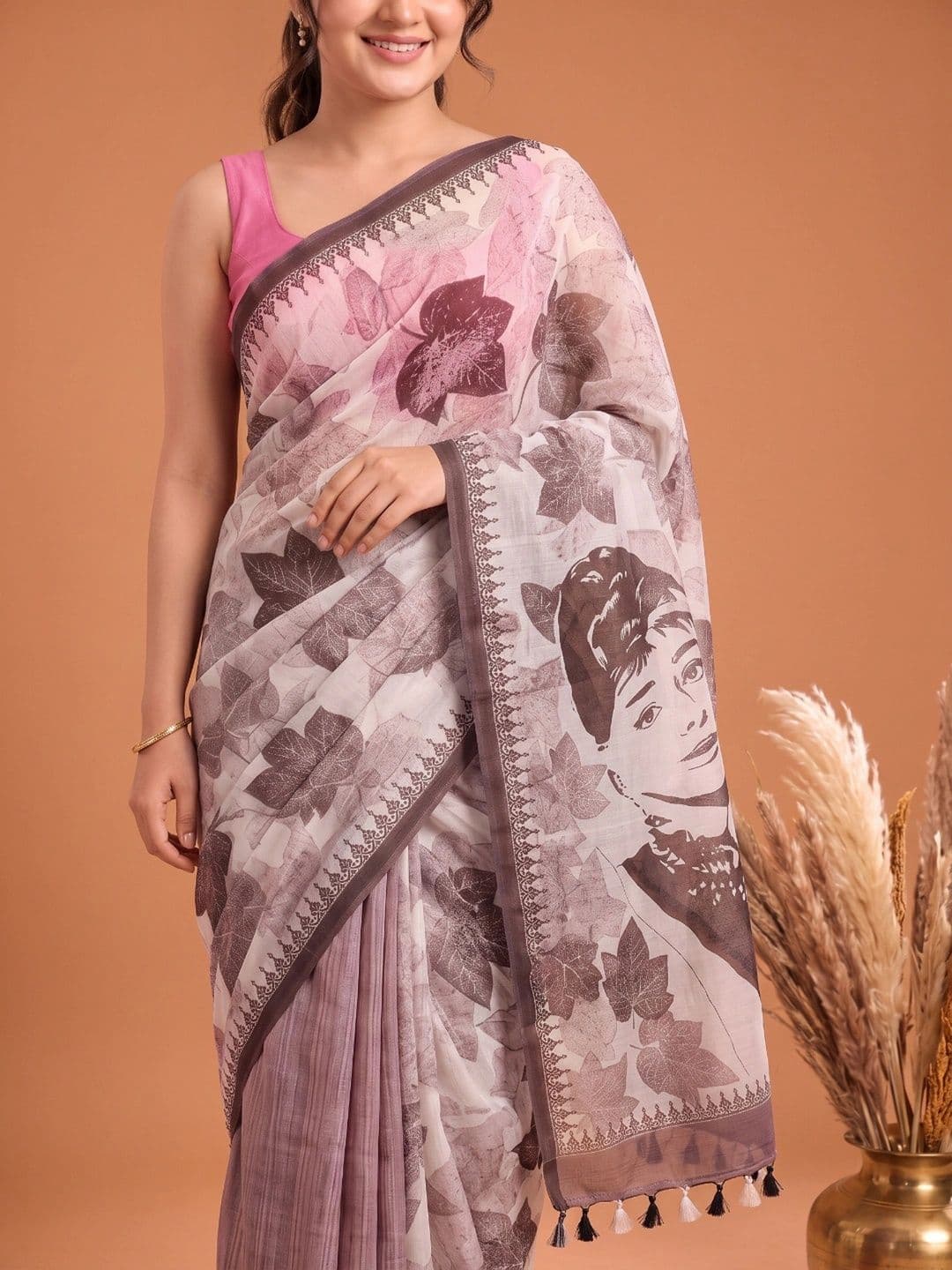 KALINI Pure Cotton Designer Saree thumbnail 3