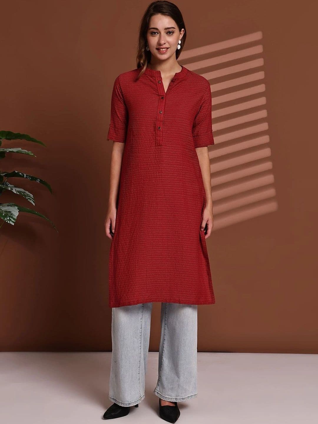 KALINI Women Striped Kurta - view 1